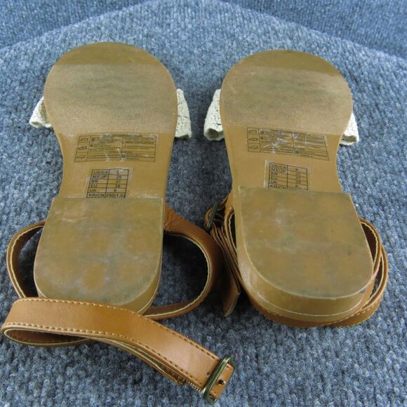 FOREVER 21 Women Ankle Strap Sandal Shoes Size‎ 8 Medium Brown Synthetic - Picture 8 of 9